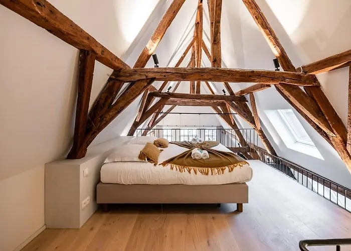 Appartement Huswell - City-view Loft With Wooden Beams And Mezzanine Gent